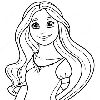 Rapunzel With Long Hair Coloring Page 23424-21478