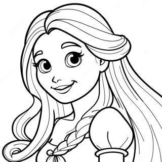 Rapunzel With Long Hair Coloring Page 23424-21480