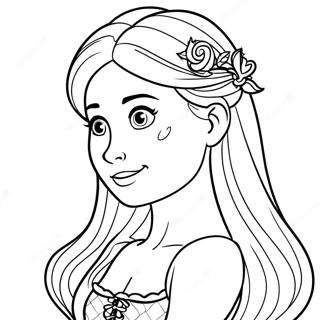 Rapunzel With Long Hair Coloring Page 23424-21649