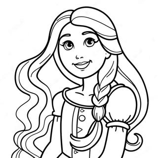 Rapunzel With Long Hair Coloring Page 23424-21650