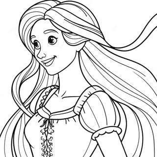 Rapunzel With Long Hair Coloring Page 23424-21651