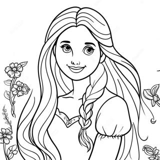Rapunzel With Long Hair Coloring Page 23424-21652