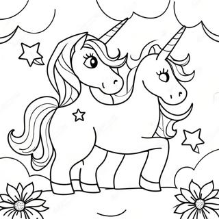 Enchanting Unicorns Coloring Page 2342-1919