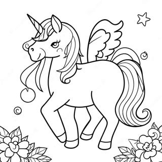 Enchanting Unicorns Coloring Page 2342-1920