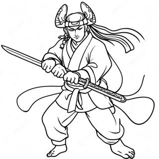 Tengen Uzui With Dual Nichirin Blades Coloring Page 23454-21502