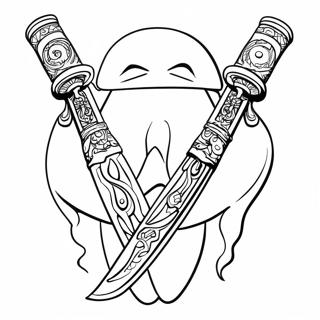 Tengen Uzui With Dual Nichirin Blades Coloring Page 23454-21676