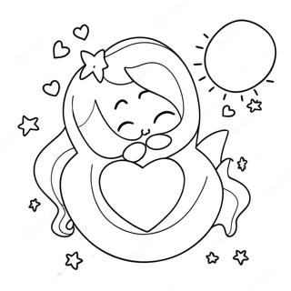 Whimsical I Love You To The Moon And Back Coloring Page 23474-21517