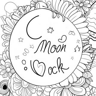 Whimsical I Love You To The Moon And Back Coloring Page 23474-21520