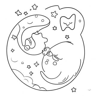 Whimsical I Love You To The Moon And Back Coloring Page 23474-21689