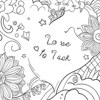 Whimsical I Love You To The Moon And Back Coloring Page 23474-21690