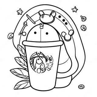 Starbucks Kawaii Coloring Pages