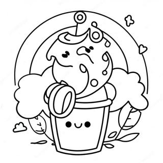 Starbucks Kawaii Coloring Page 23493-21530