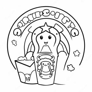 Starbucks Kawaii Coloring Page 23493-21531