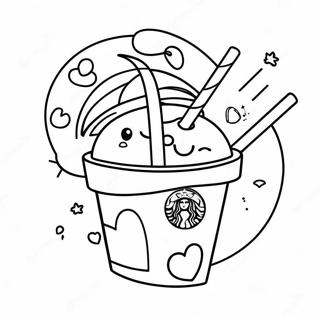 Starbucks Kawaii Coloring Page 23493-21702