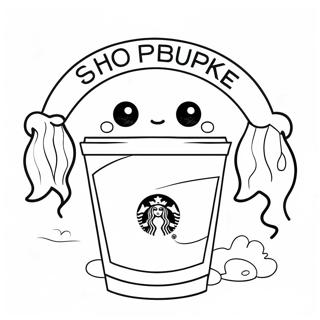 Cute Starbucks Coffee Cup Coloring Page 23494-21534