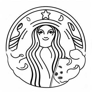 Cute Starbucks Coffee Cup Coloring Page 23494-21535