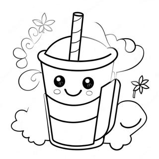 Cute Starbucks Coffee Cup Coloring Page 23494-21705