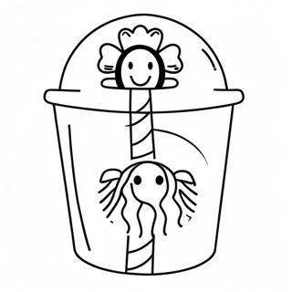 Cute Starbucks Coffee Cup Coloring Page 23494-21707