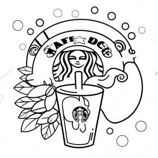 Cute Starbucks Coffee Cup Coloring Page 23494-21708