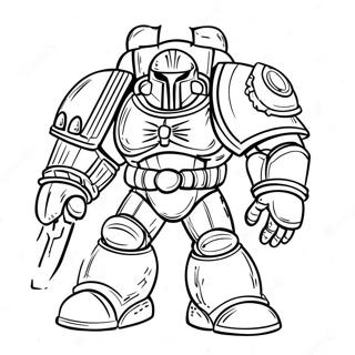 Space Marine Battle Armor Coloring Page 23504-21541