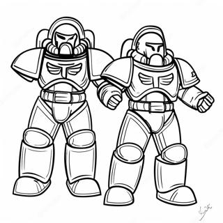 Space Marine Battle Armor Coloring Page 23504-21543