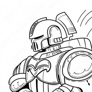 Space Marine Battle Armor Coloring Page 23504-21544