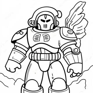 Space Marine Battle Armor Coloring Page 23504-21713