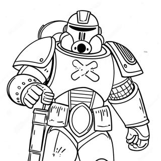 Space Marine Battle Armor Coloring Page 23504 21716