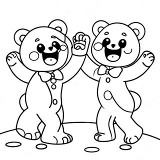 Grateful Dead Dancing Bears Coloring Page 23514-21550