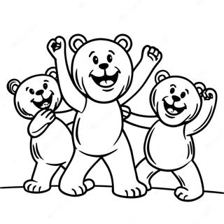 Grateful Dead Dancing Bears Coloring Page 23514-21551