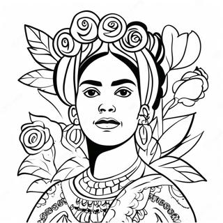 Frida Kahlo Coloring Page 2351-1922