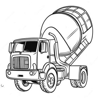 Cement Truck Coloring Pages