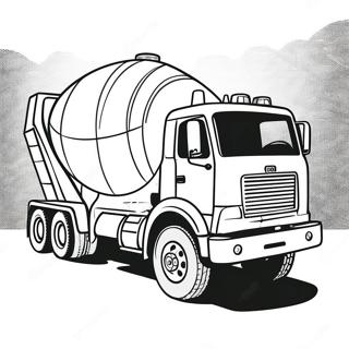 Cement Truck Coloring Page 23523-21554