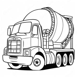 Cement Truck Coloring Page 23523-21728