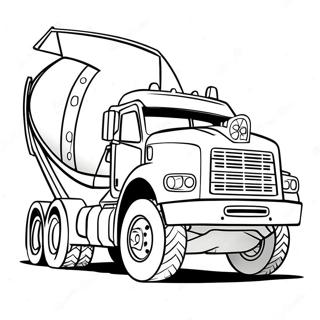 Construction Cement Truck Coloring Page 23524-21557