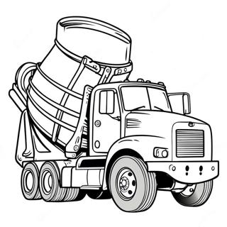 Construction Cement Truck Coloring Page 23524-21558