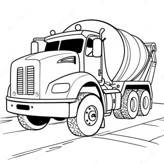 Construction Cement Truck Coloring Page 23524-21559