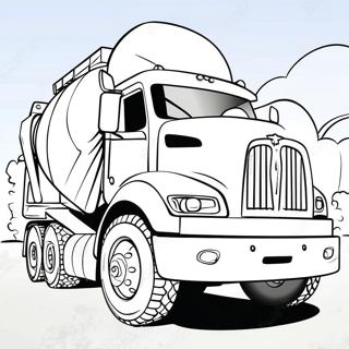 Construction Cement Truck Coloring Page 23524-21729