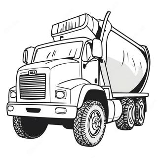 Construction Cement Truck Coloring Page 23524-21731