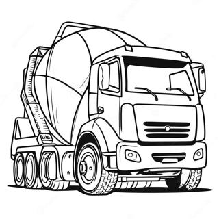 Construction Cement Truck Coloring Page 23524-21732