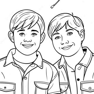 Sam And Colby Coloring Page 23543-21741