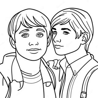 Sam And Colby Coloring Page 23543-21743