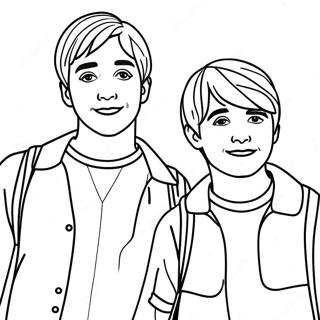 Sam And Colby Adventure Coloring Page 23544-21574