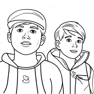 Sam And Colby Adventure Coloring Page 23544-21576