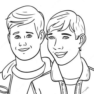 Sam And Colby Adventure Coloring Page 23544-21746