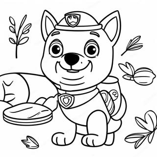 Paw Patrol Thanksgiving Coloring Page 23553-21578