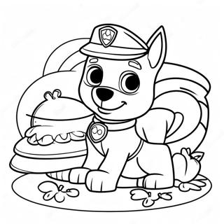 Paw Patrol Thanksgiving Coloring Page 23553-21579