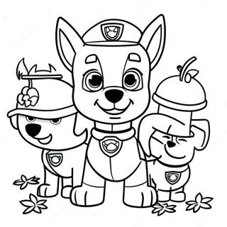 Paw Patrol Thanksgiving Coloring Page 23553-21749