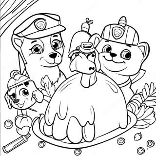 Paw Patrol Thanksgiving Coloring Page 23553-21751