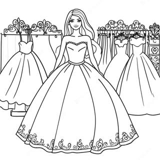 Barbie Dress Coloring Pages